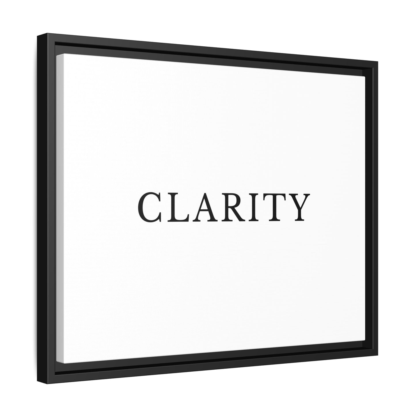 Clarity Framed Canvas Print — Minimalist Motivational Wall Art